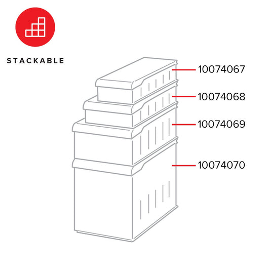 Clear Stackable Plastic Storage Bins — alt view