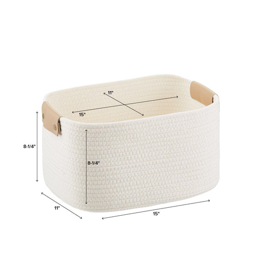Cotton Rope Bin with Snap Handle — alt view