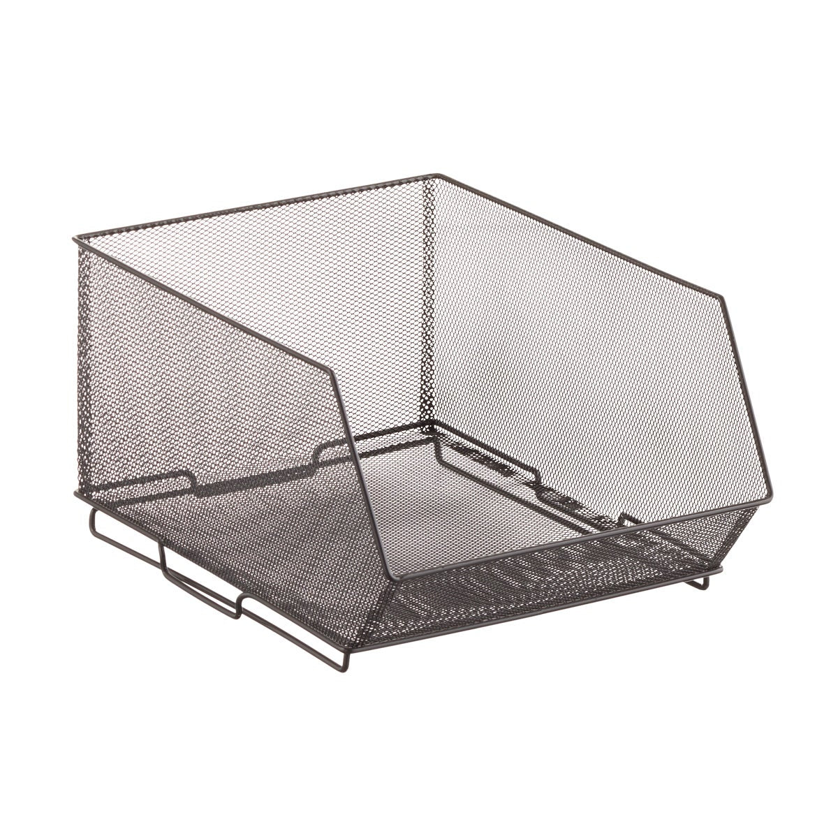 Open Front Mesh Stacking Bins — alt view