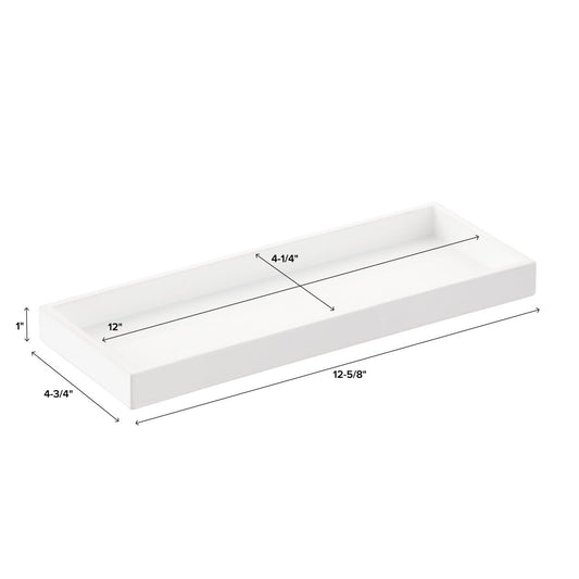 White Lacquered Vanity Tray — alt view