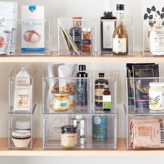 Cabinet Depth Pantry Bins with Divider