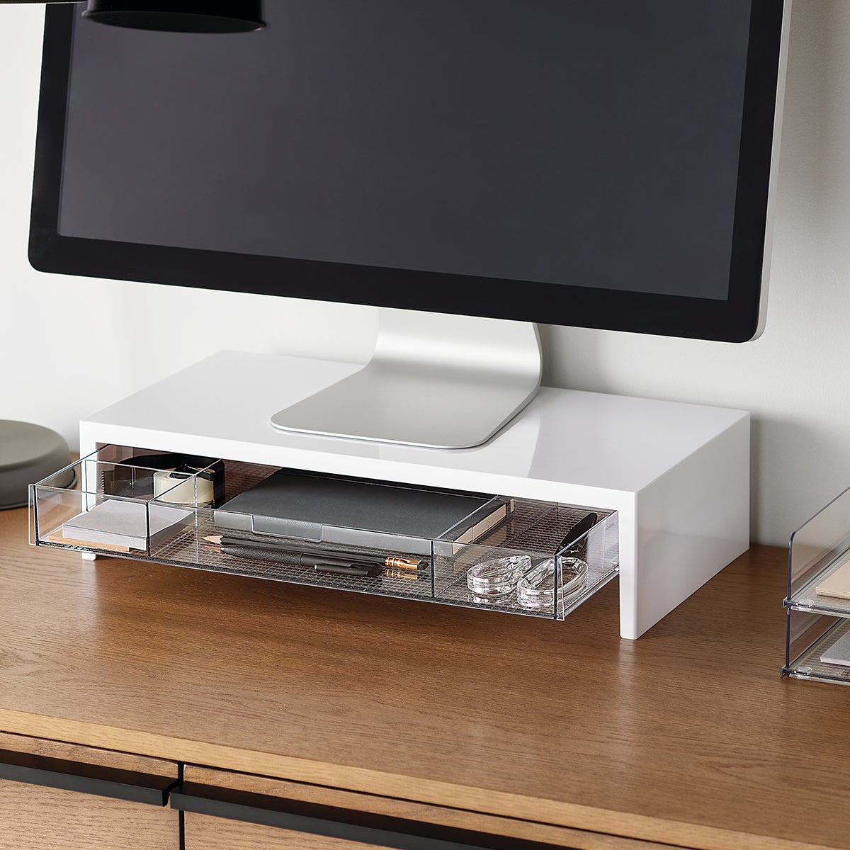 Monitor Stand with Drawer Organizer