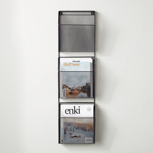 Graphite Mesh 3 Pocket Wall Organizer — alt view