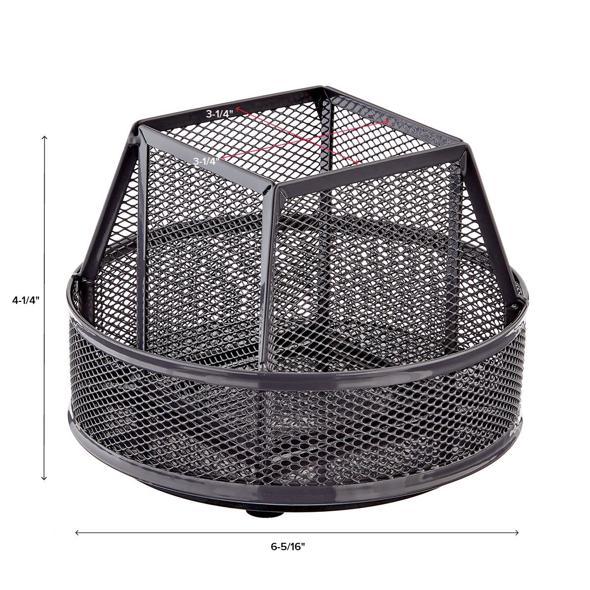 Graphite Mesh Rotating Pencil Cup — alt view