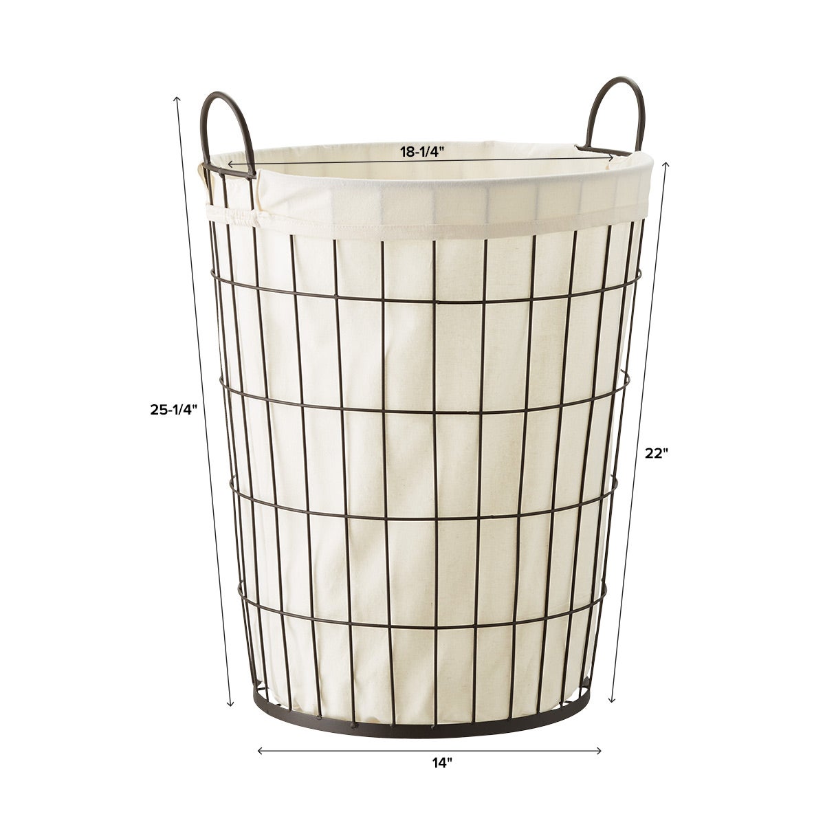 Iron Storage Barrel with Liner — alt view