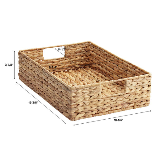 Large Water Hyacinth Serving Tray with Handles — alt view
