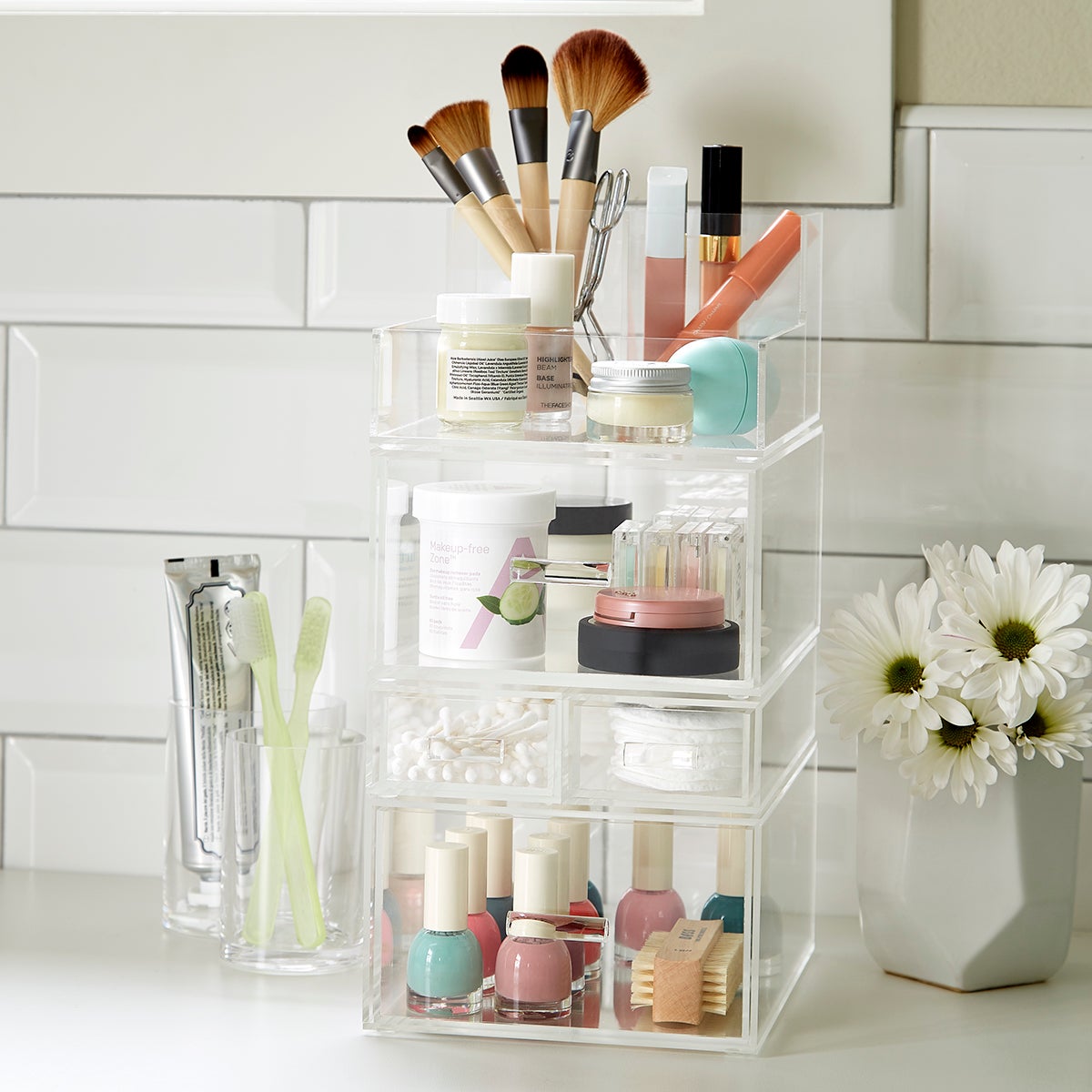 Acrylic Tall Makeup Storage Kit