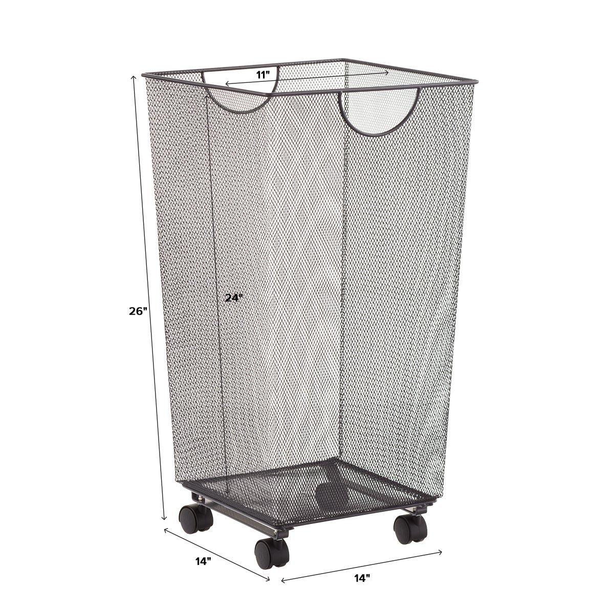 Mesh Handy Bin with Wheels — alt view