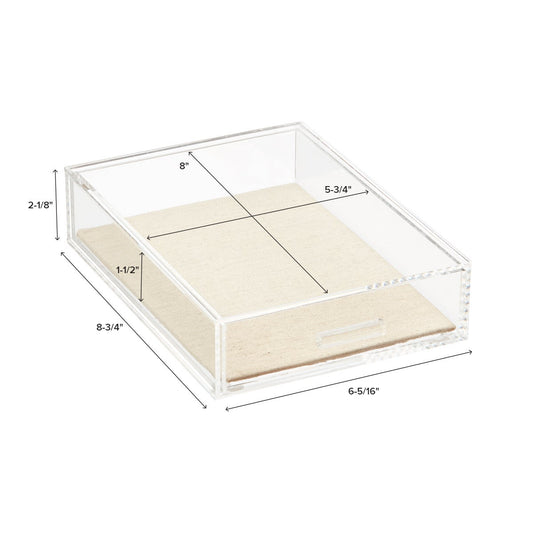 Modular Acrylic Linen Jewelry Drawer System — alt view