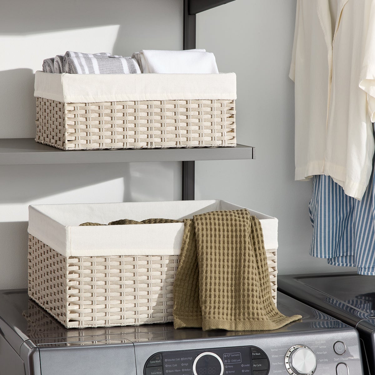 Woven Rectangular Storage Bins — alt view