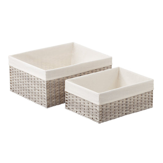 Woven Rectangular Storage Bins