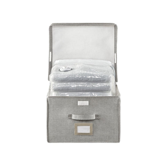 Oxford Grey Storage Boxes with Vacuum Bag — alt view