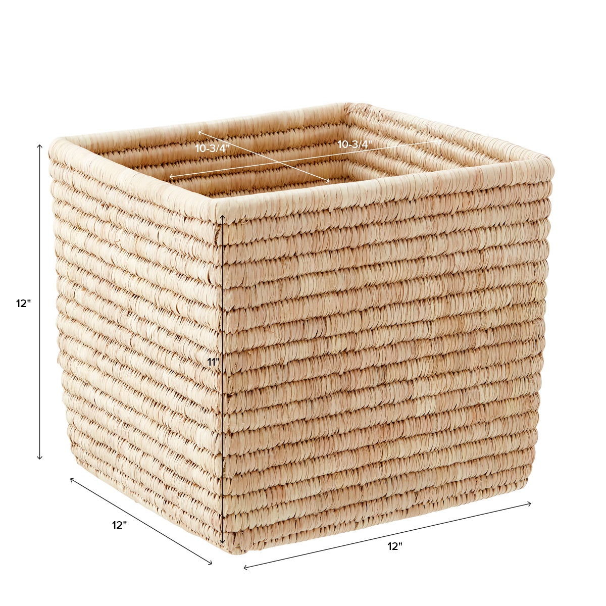 Palm Leaf Storage Cube — alt view