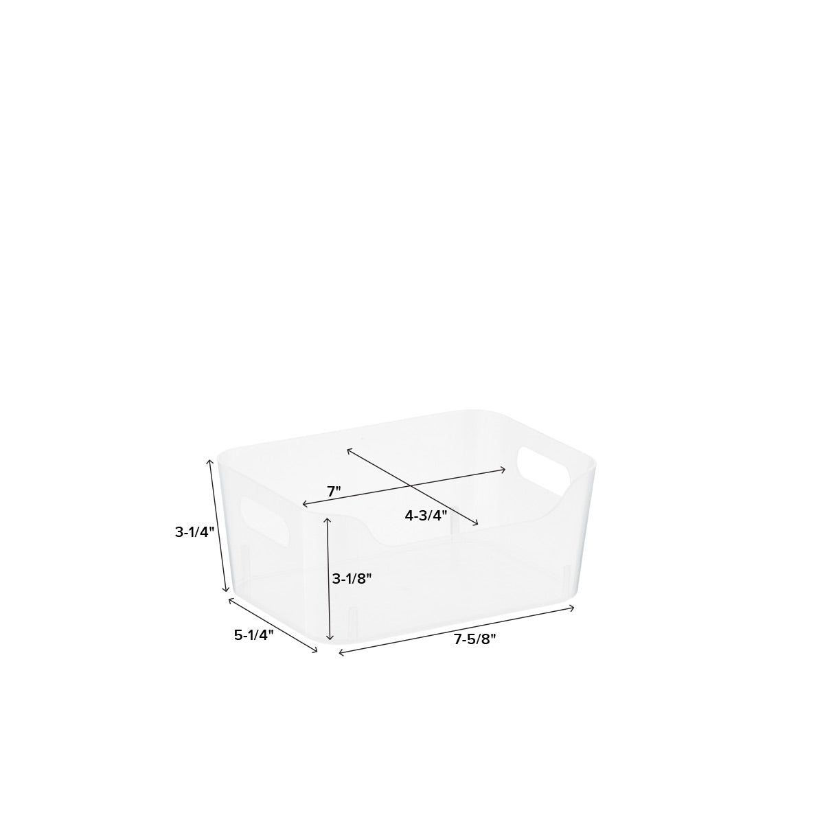 Plastic Storage Bins with Handles — alt view