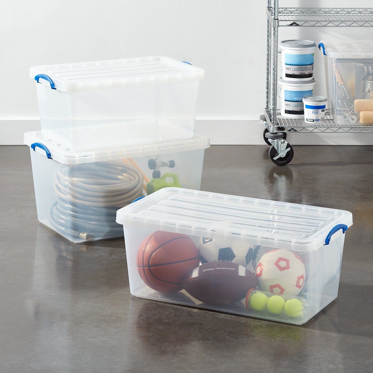 Premier Clear Stacking Totes — alt view