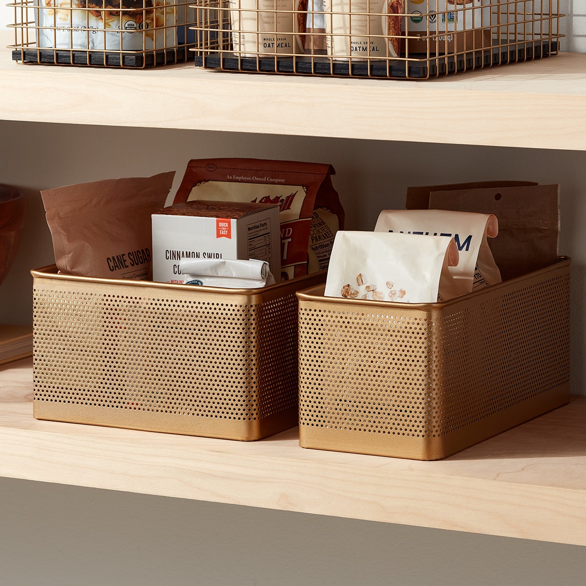 Stamped Metal Bins
