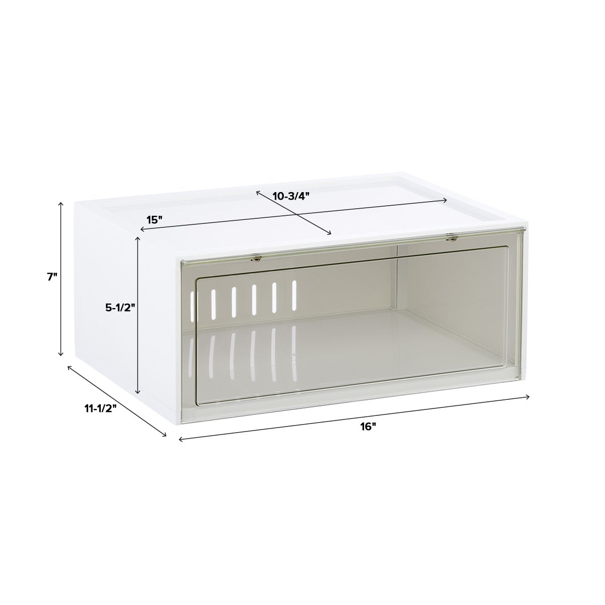 Side Profile Drop Front Shoe Box Case of 4 — alt view