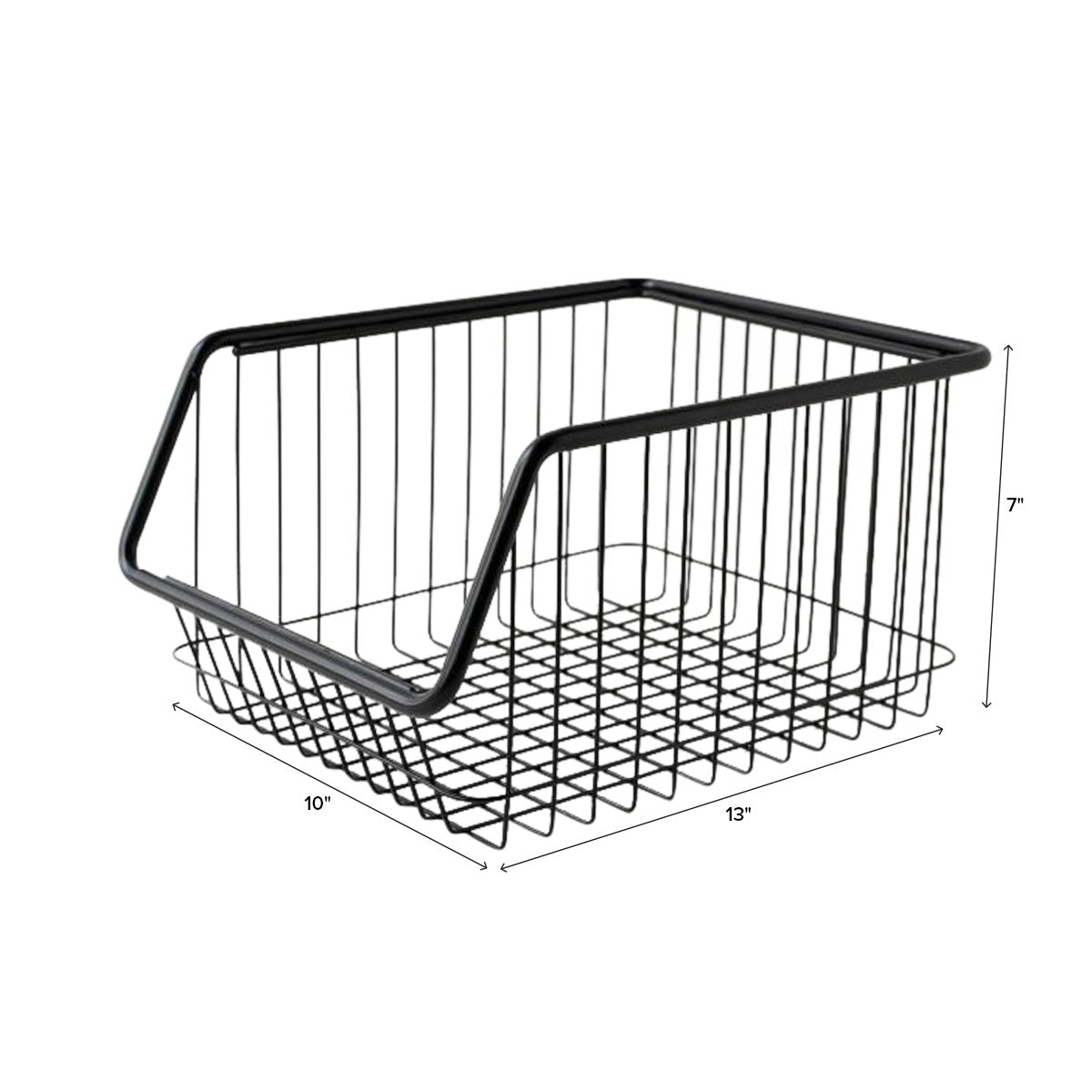 Stacking Open Front Wire Bin — alt view