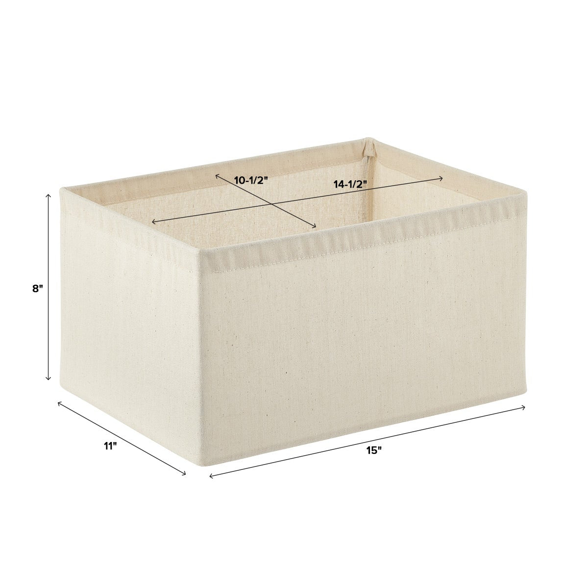 Straight Sided Open Storage Bin — alt view