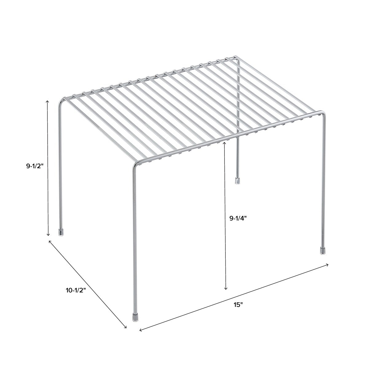 Tall Chrome Cupboard Shelf — alt view