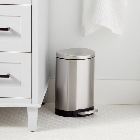1.6 gal Semi Round Step Trash Can