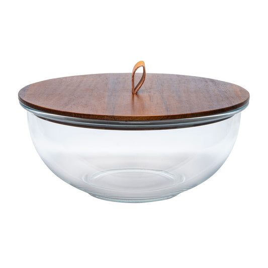 2.5 qt Round Glass Food Storage Bowl