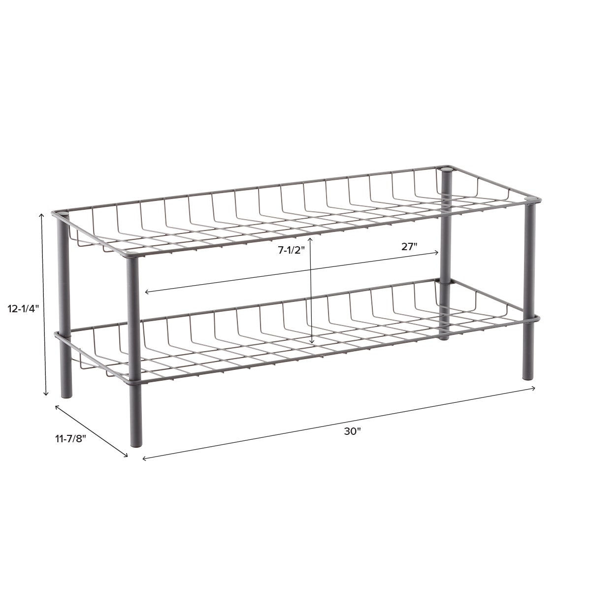2 Tier Metal Shoe Rack — alt view