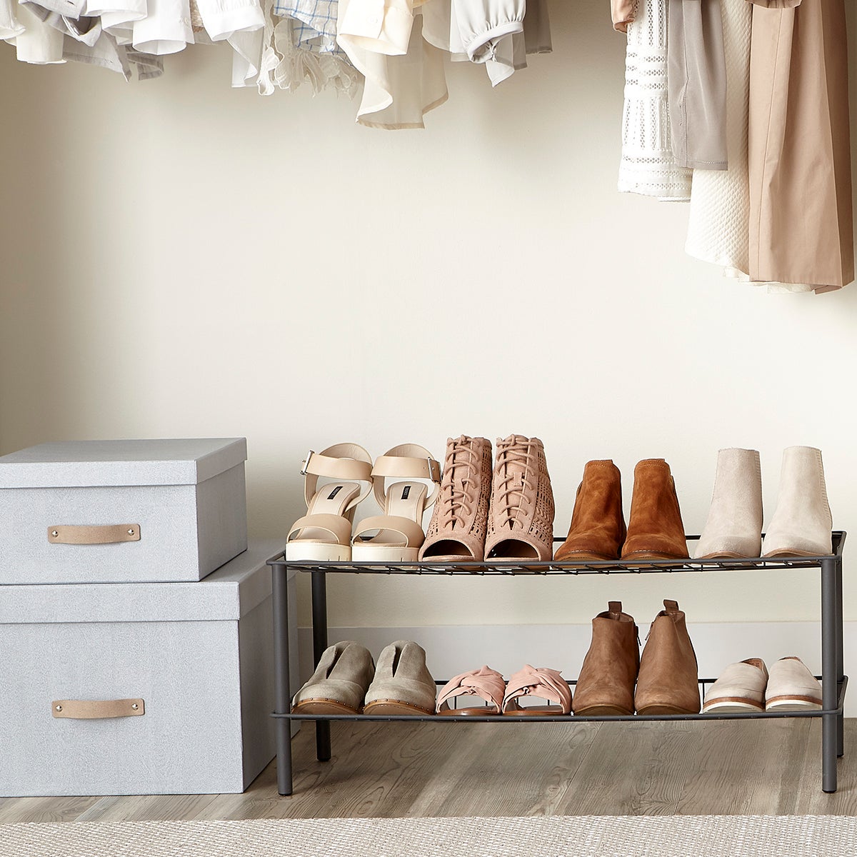 2 Tier Metal Shoe Rack