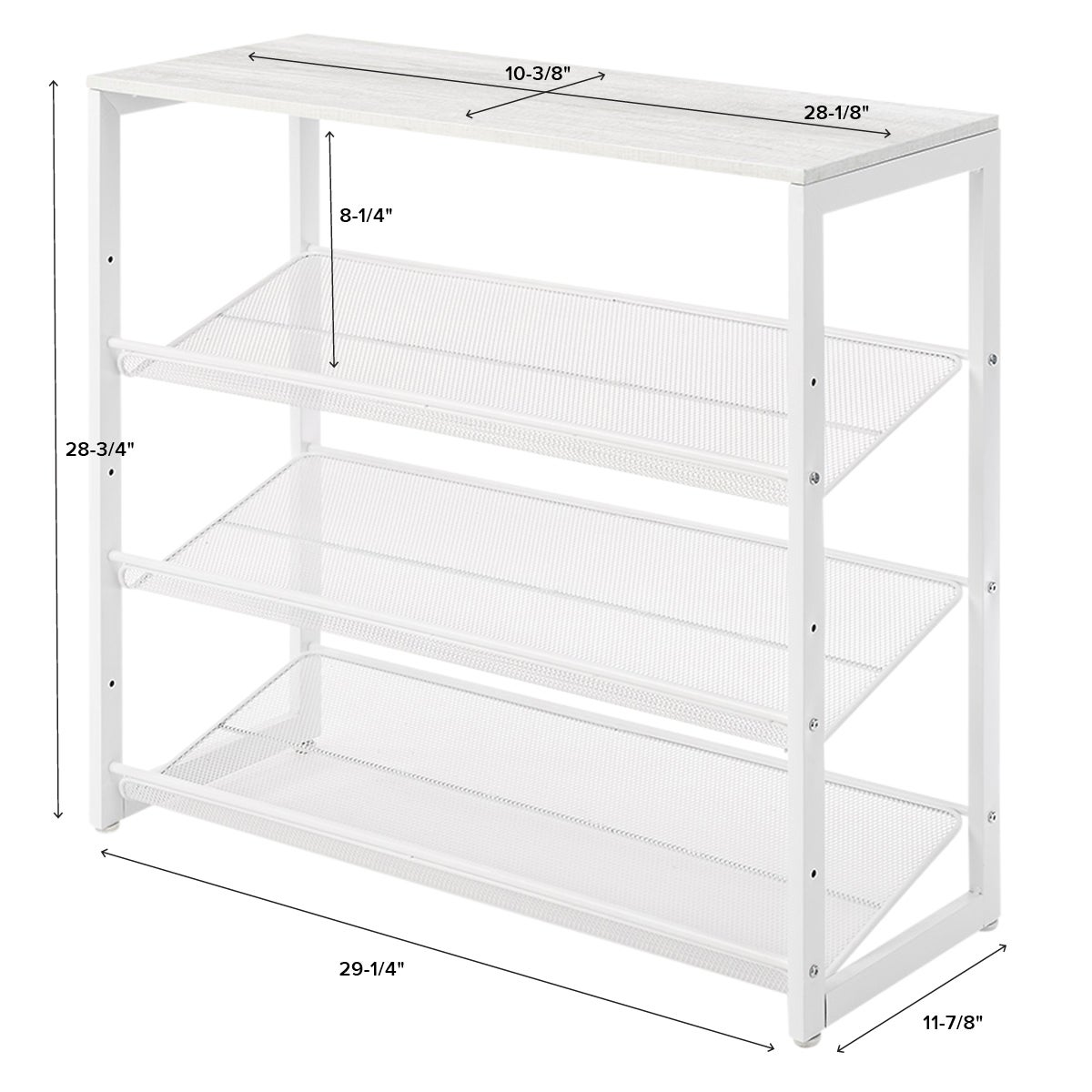 3 Tier Entryway Shoe Storage — alt view