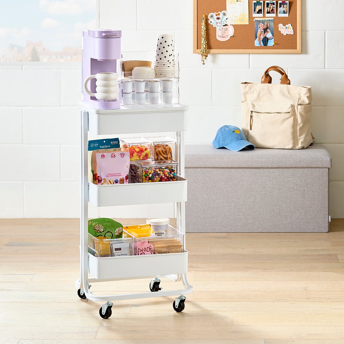 3 Tier Rolling Cart — alt view