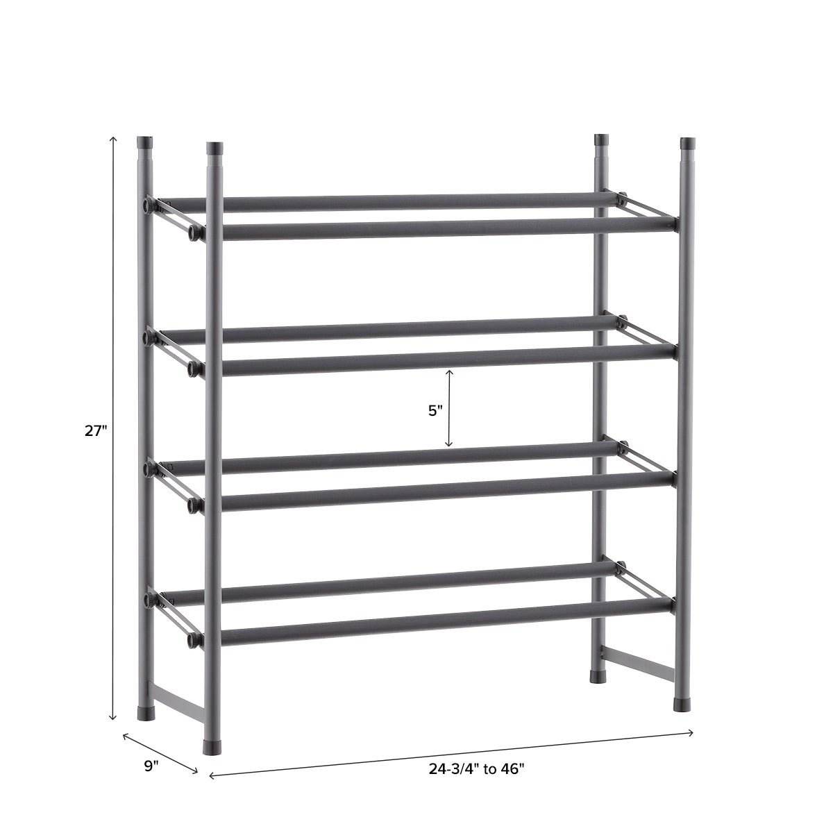 4 Tier Expandable Shoe Rack — alt view