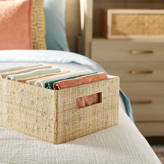 Grasscloth Bin — alt view