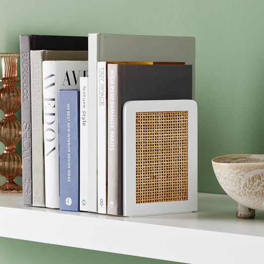 Rattan Cane Bookends — alt view