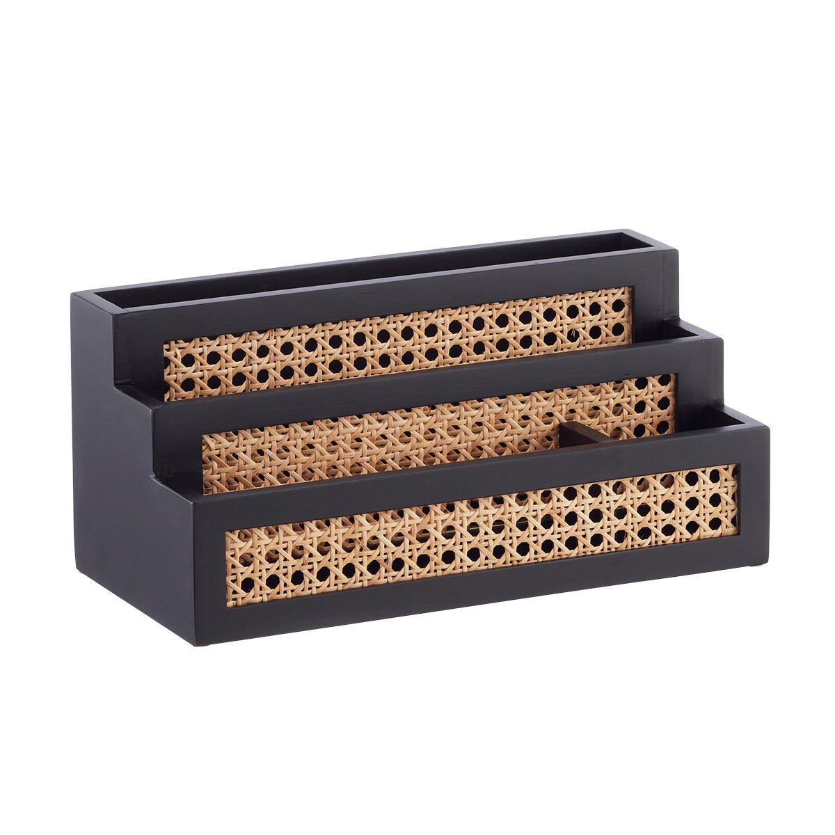 Rattan Cane Desktop Organizer — alt view