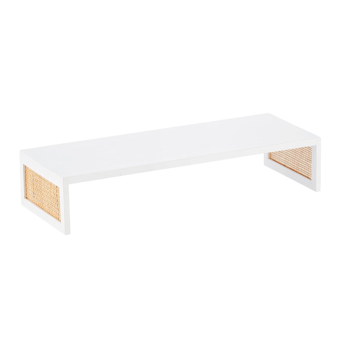 Rattan Cane Monitor Stand — alt view