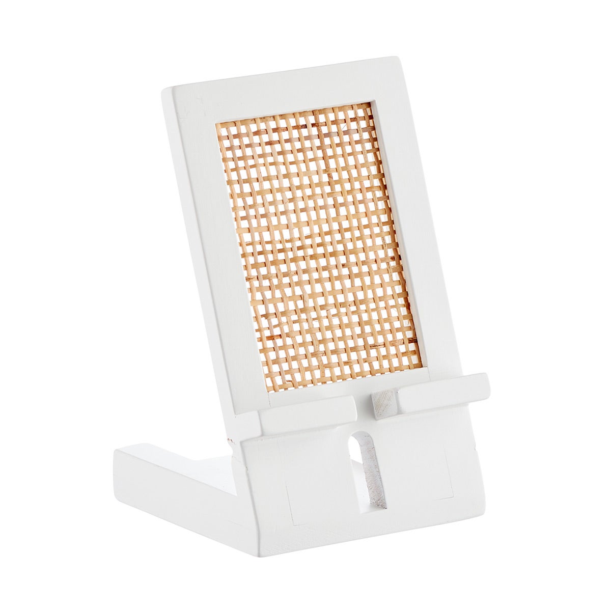 Rattan Cane Phone Tablet Stand — alt view