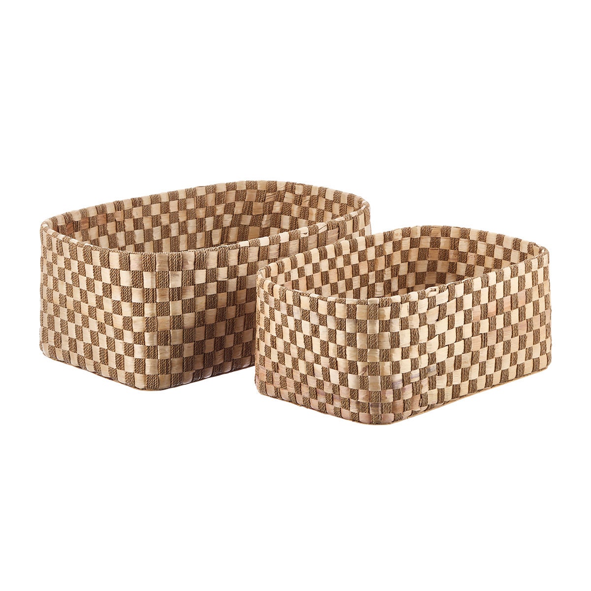 Banana Leaf Checkerboard Bin