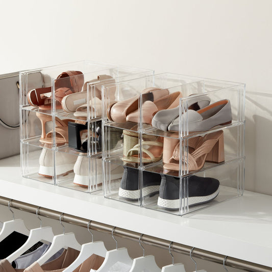 Stackable Shoe Bin Case of 6