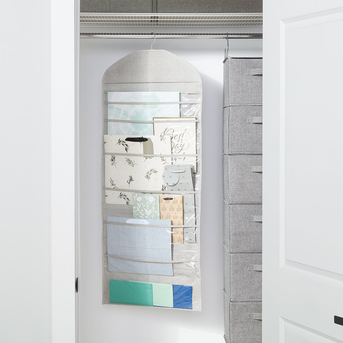 Hanging Fabric Gift Bag Organizer