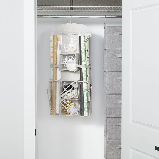 Hanging Gift Wrap Organizer
