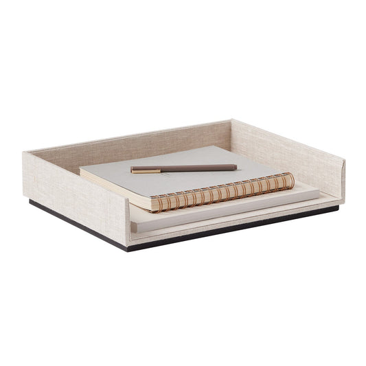 Linen Landscape Stacking Letter Tray