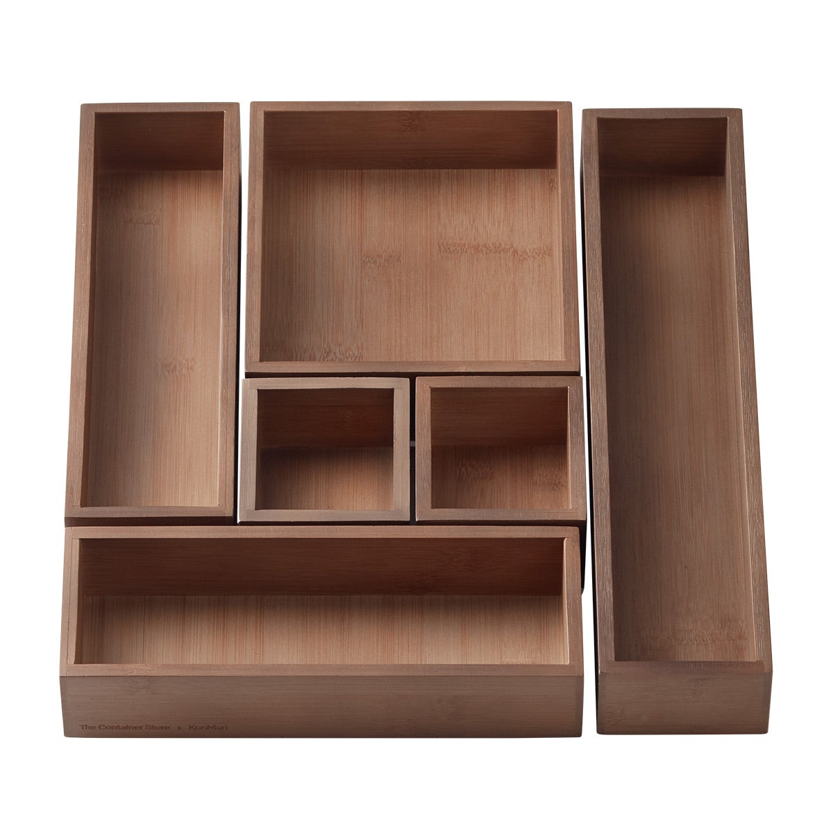 Bamboo Drawer Organizers Set of 6