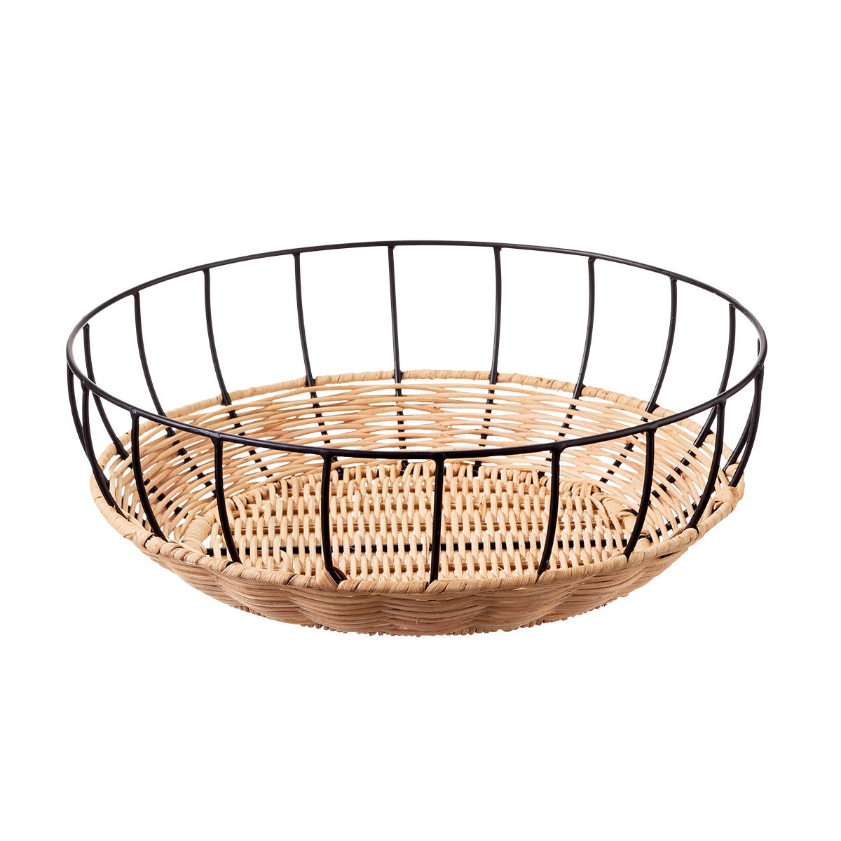 Iron and Rattan Bowl