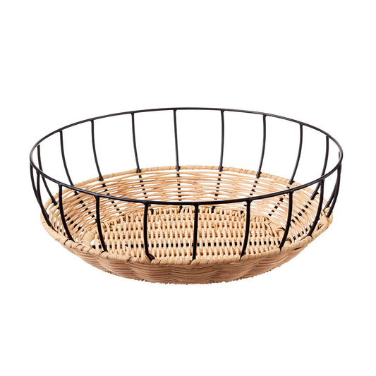 Iron and Rattan Bowl