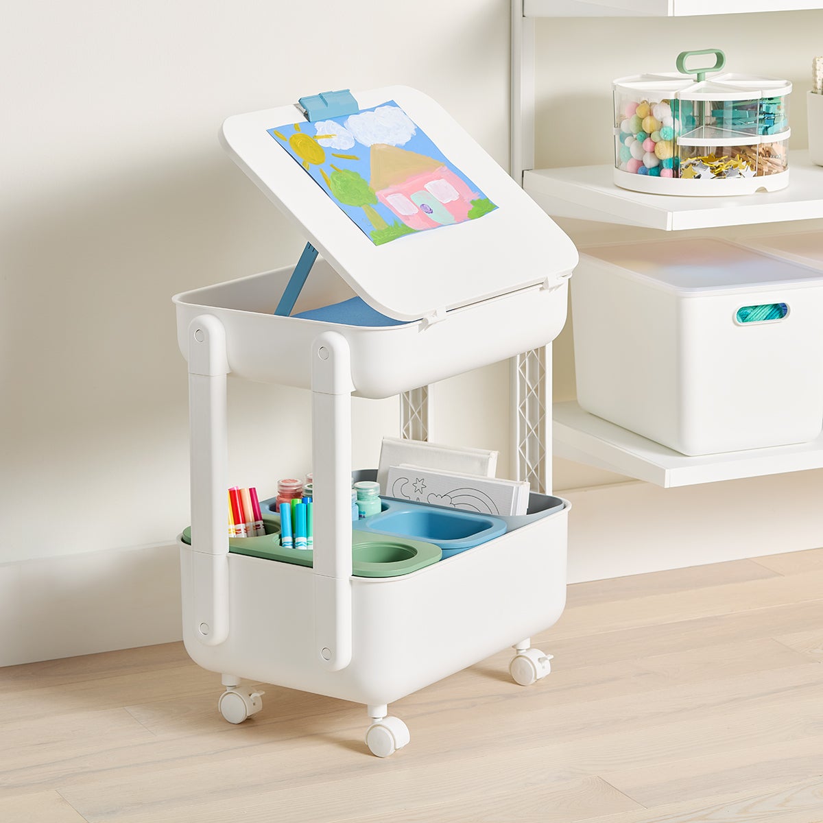 Kids 2 Tier Craft Cart