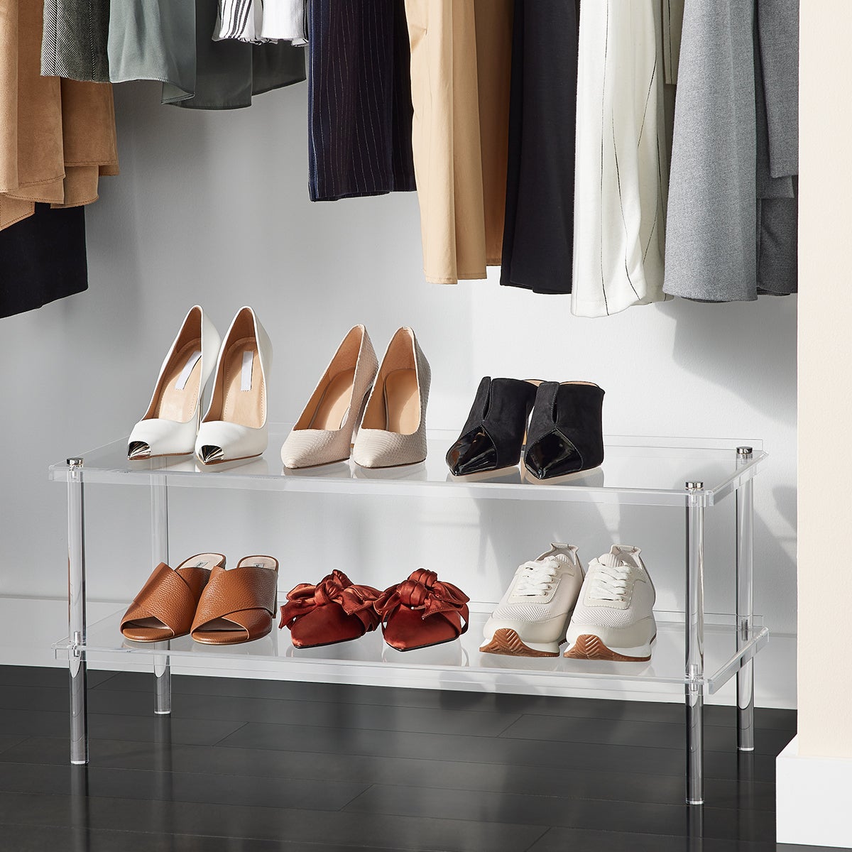 Acrylic Shoe Rack — alt view