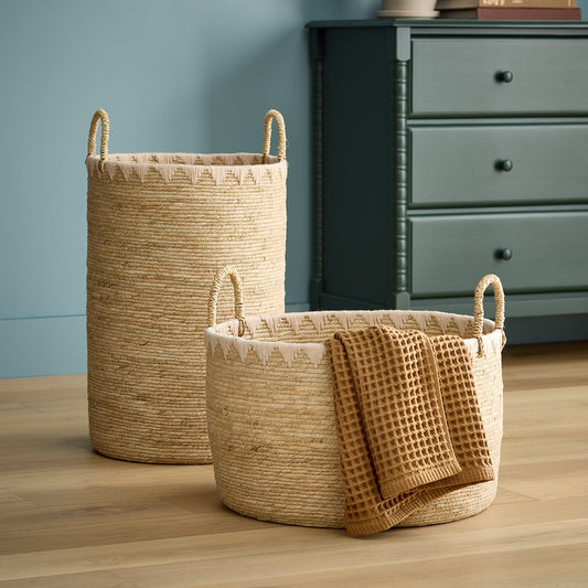 Mae Embroidered Hamper — alt view