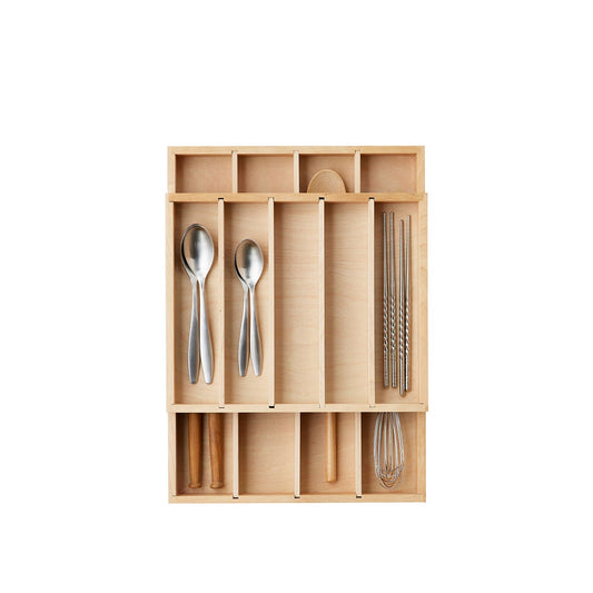 Narrow 2 Tier Flatware Utensil Tray