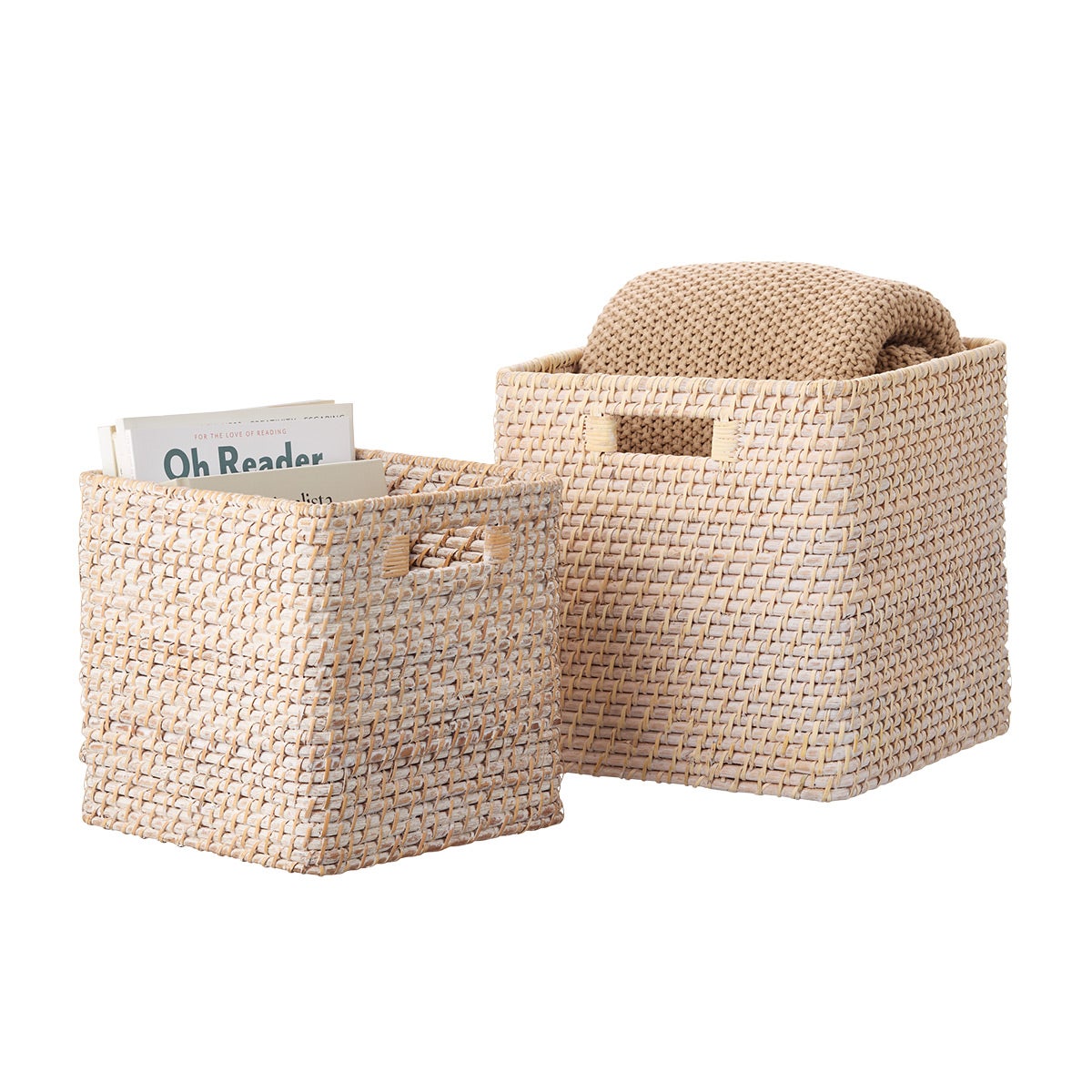 Curved Rattan Cubes — alt view