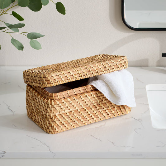 Rattan Box with Lid — alt view